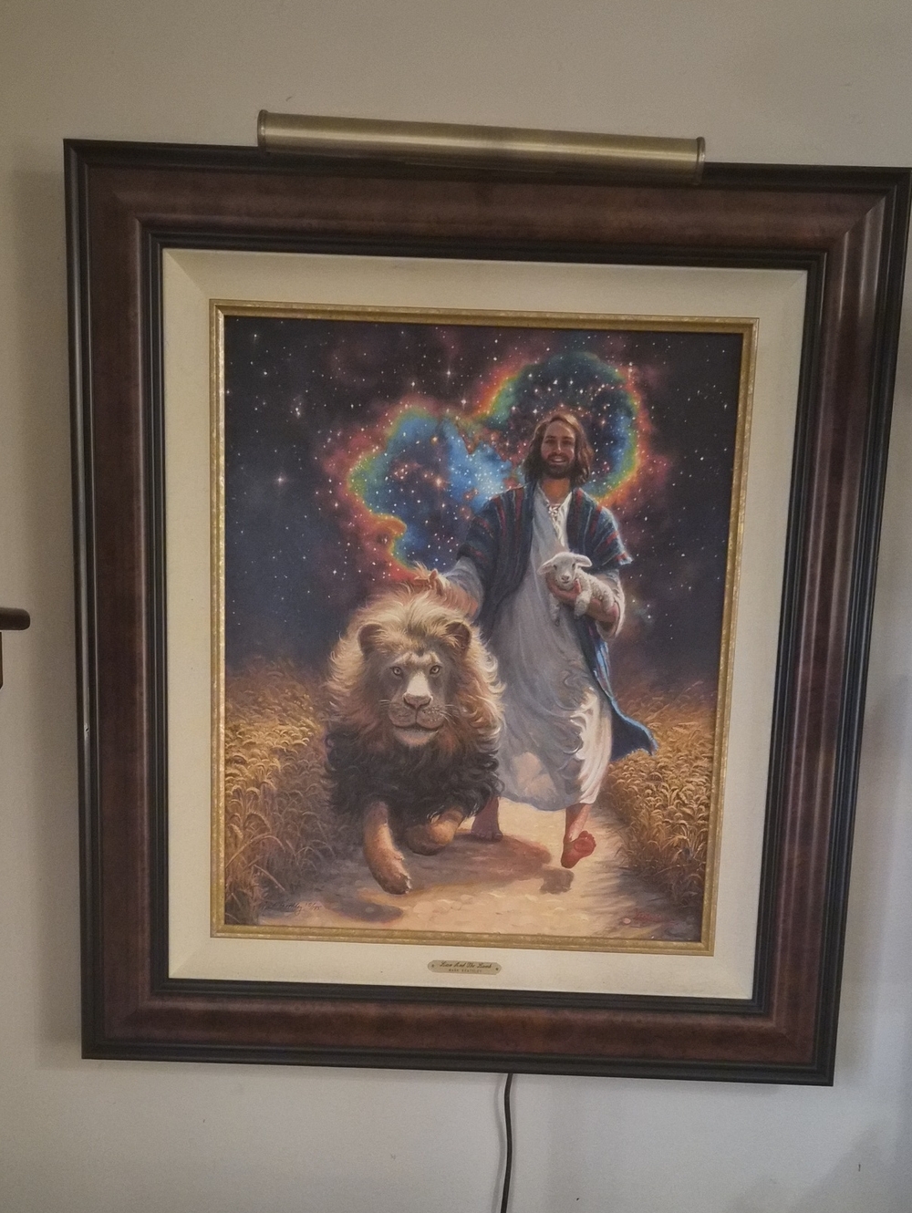 Inspirational Religious Wall Art Print in Brown and Cream Frame. Mark Keathly .